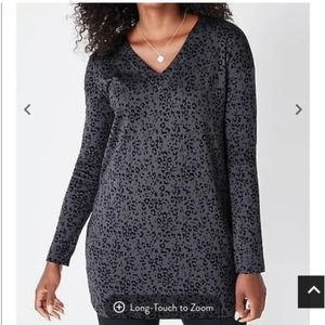 J.Jill sz Med 100% Supima Cotton Animal Print Tunic